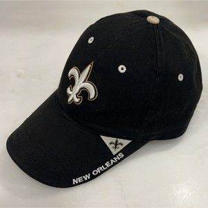New Orleans Saints Embroidered Fleur-de-lis Adjustable Ball Cap Hat Strap Back